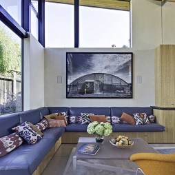 现代风格别墅客厅沙发装修效果图片