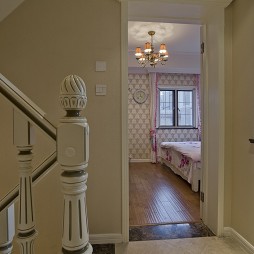 欧式风格别墅家装楼梯间卧室过道装修效果图