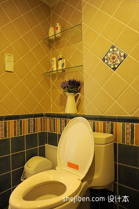 地中海风格家用卫生间墙面瓷砖设计图