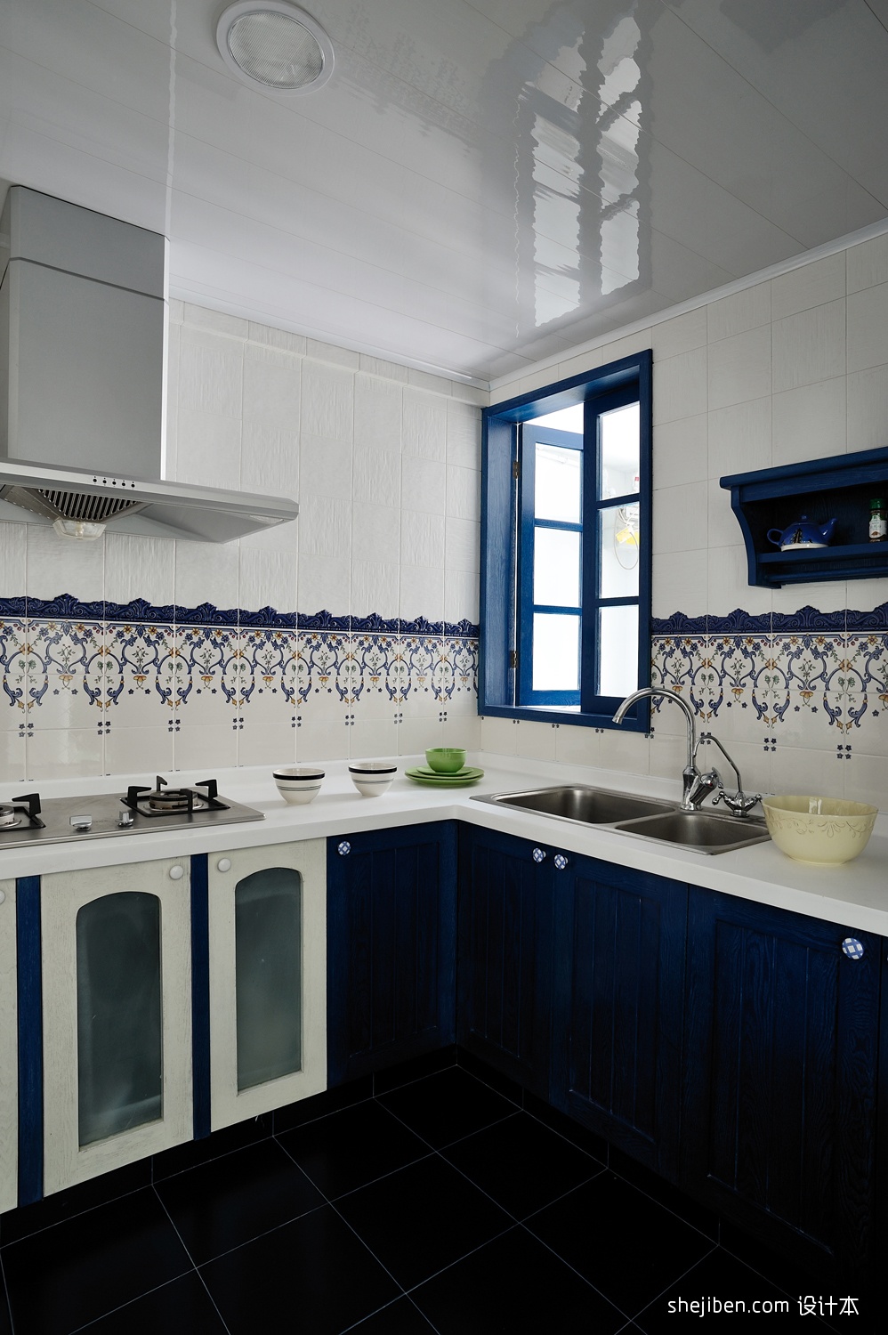 地中海风格厨房不锈钢水槽效果图