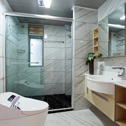现代风格样板房卫生间集成吊顶装修效果图
