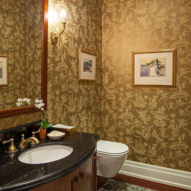 欧式风格别墅卫生间镜前灯装修效果图欣赏