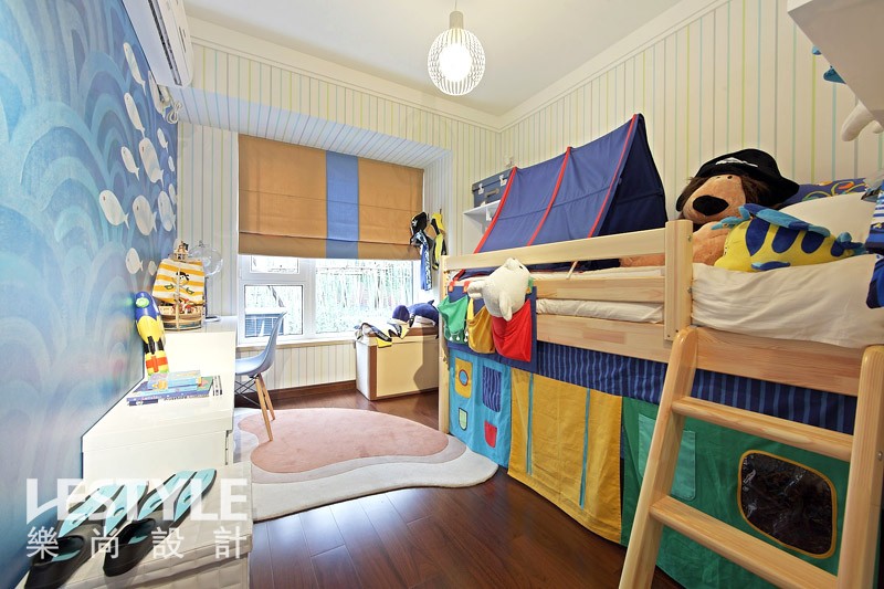混搭风格样板间长方形时尚儿童房窗户装修效果图片