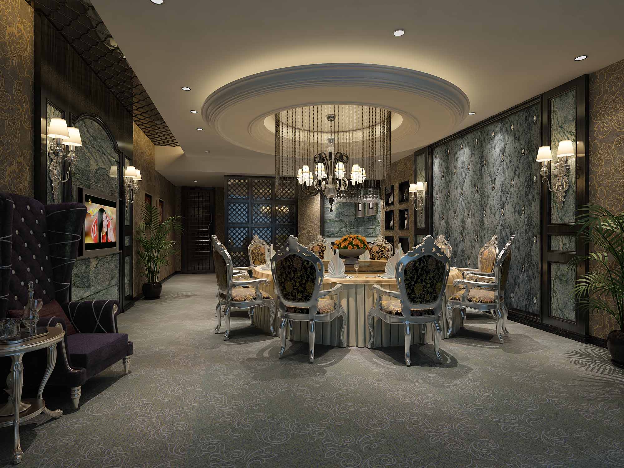 新中式茶餐厅 - 效果图交流区-建E室内设计网