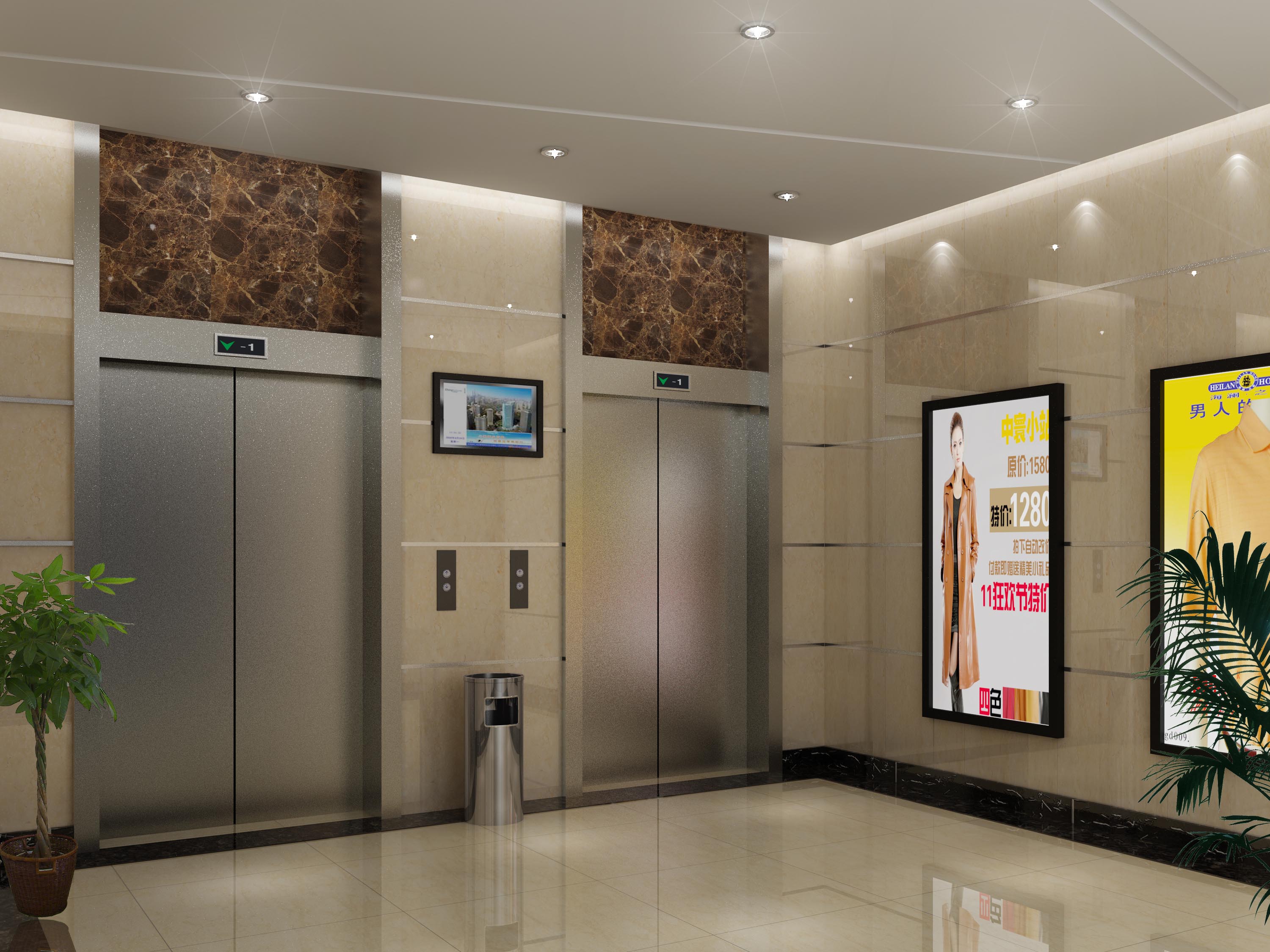 2019电梯入户门厅装修效果图 3款电梯入户门厅装修案例 - 装修公司