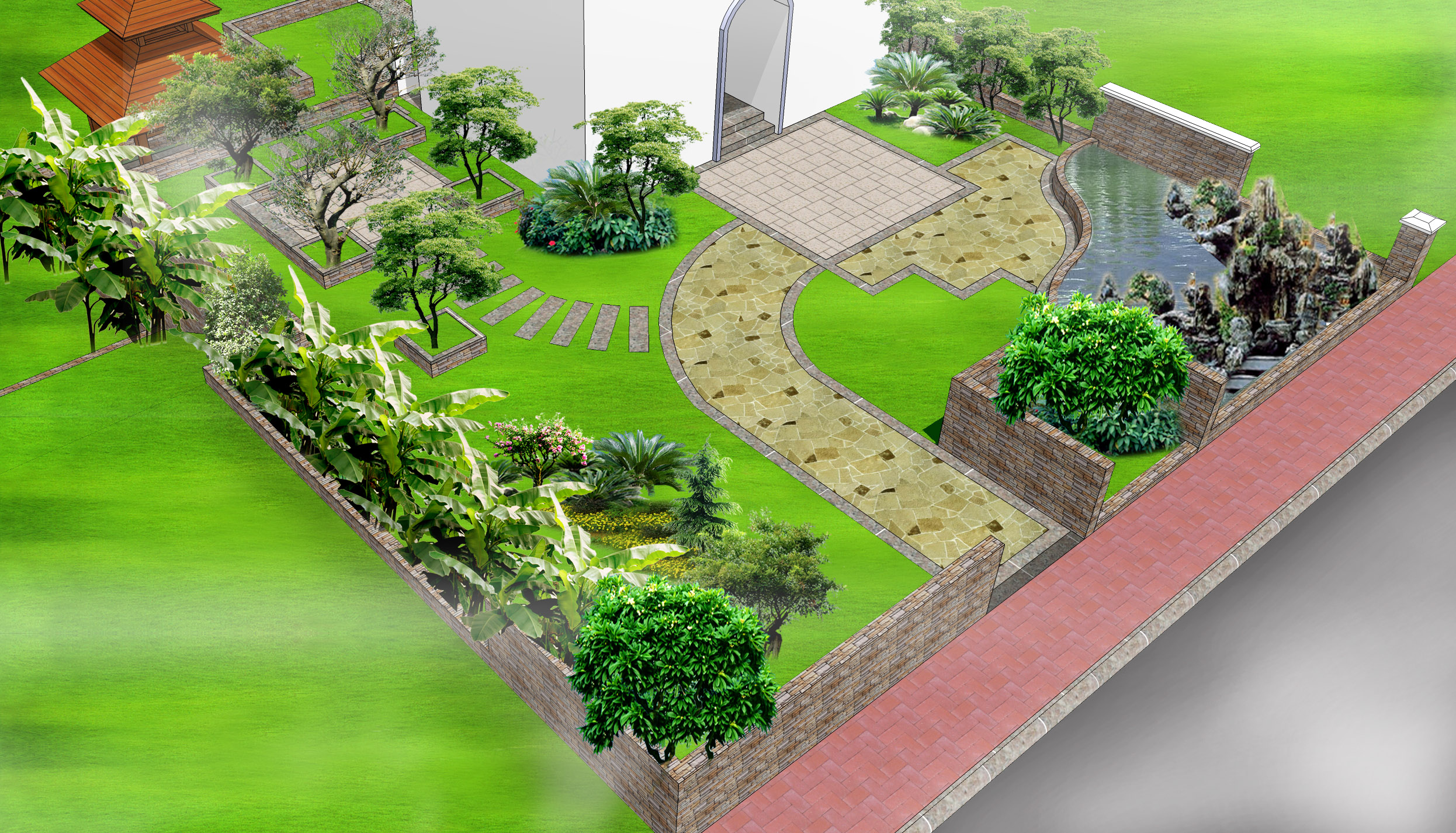 庭院景观设计|空间|景观设计|路景观设计 - 原创作品 - 站酷 (ZCOOL)