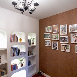 BOBO城田园书房照片墙装修效果图