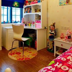 青林湾90平方米小公寓现代儿童卧室书桌装修效果图
