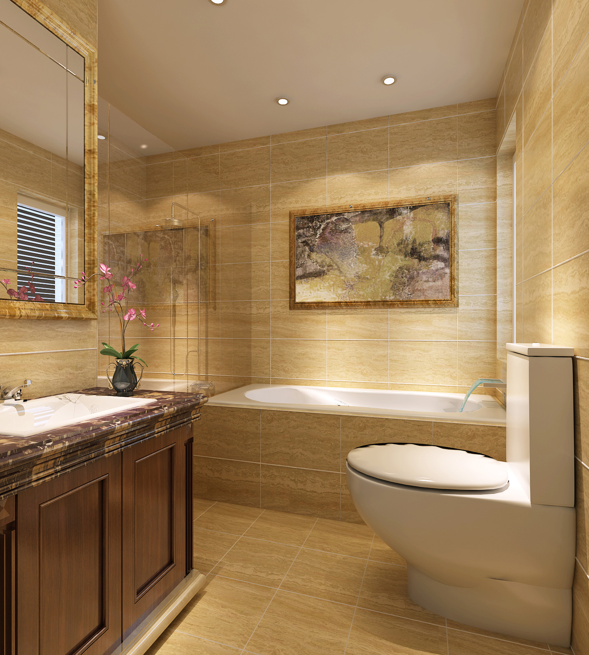 162平欧式风格别墅浴室装修效果图_太平洋家居网图库