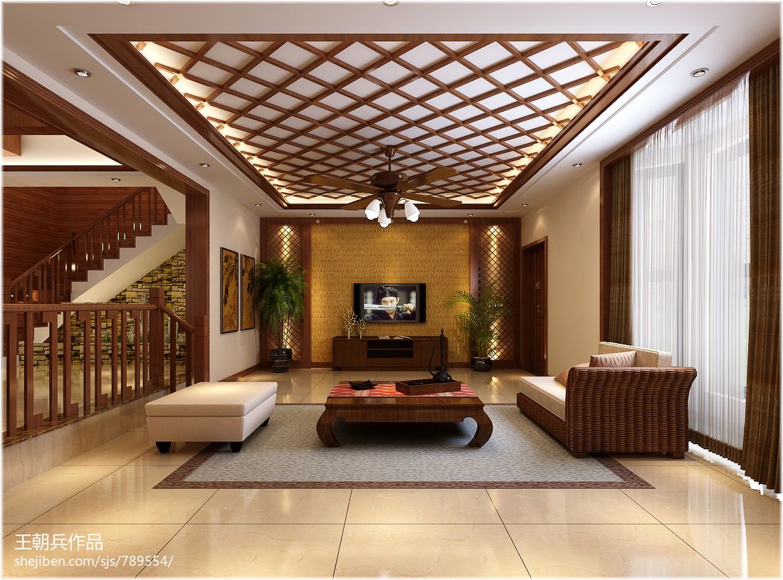 客厅地毯与沙发搭配效果图片_别墅设计图