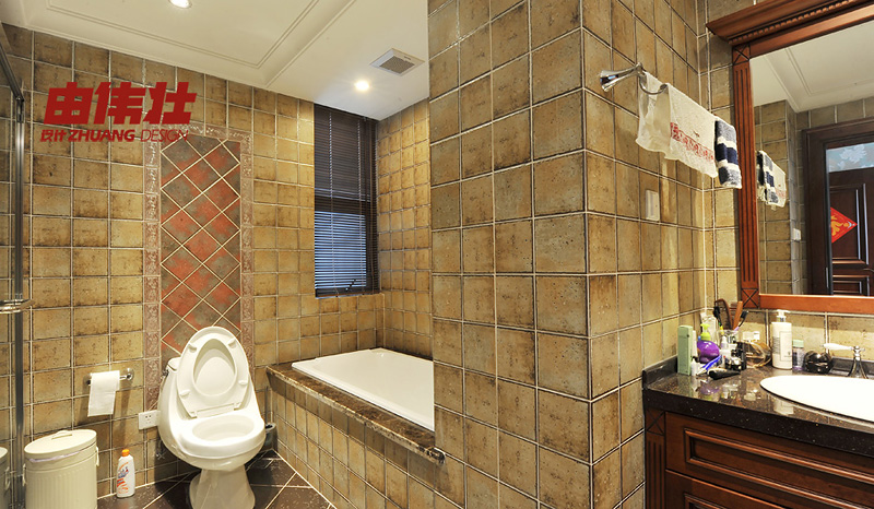 美式风格美式卫生间瓷砖效果图