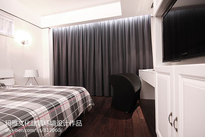 温州正茂小区住宅设计现代卧室柜子装修效果图