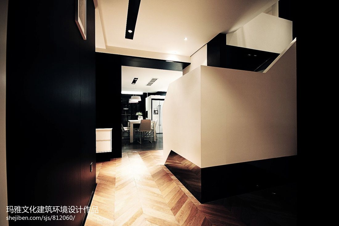 温州江锦家园住宅设计现代过道玄关装修效果图