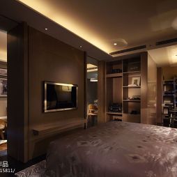 银亿徐汇酩悦酒店式公寓现代卧室隔断装修效果图