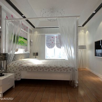 巴黎都市苏小姐雅居_现代卧室装修设计效果图