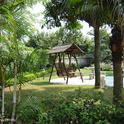 别墅园林东南亚风格花园设计装修效果图