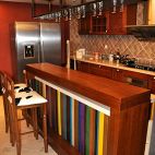 东南亚异域风格开放式厨房吧台吊灯装修设计效果图
