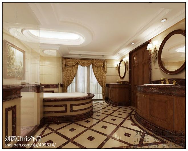 英式家具之豪华卫浴设计效果图