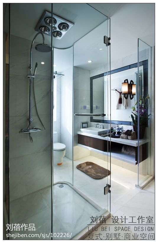 新中式风格杂志作品中式卫浴淋浴房装修