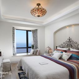 中海风格样板房卧室装修效果图