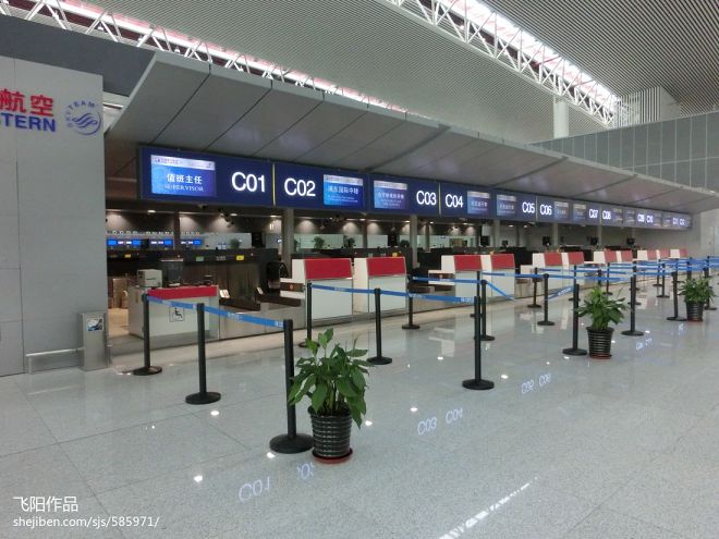 合肥新桥国际机场专用柜台及标识_86
