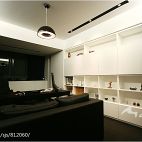 住宅设计现代时尚书房白色壁柜装修效果图