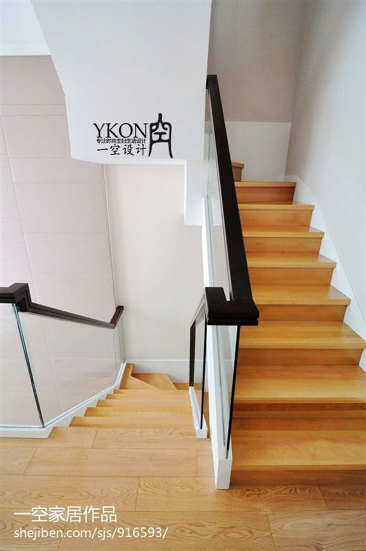 杭州排屋装修一空设计现代楼梯过道装修