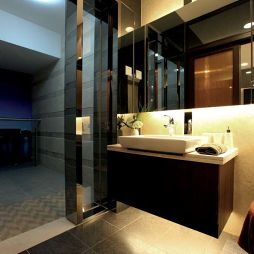 现代风格样板房卫生间装修效果图大全