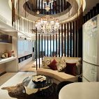 南京汇金新天地现代风小户型客厅吊灯效果图