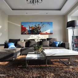 现代风格客厅沙发装饰画装修效果图