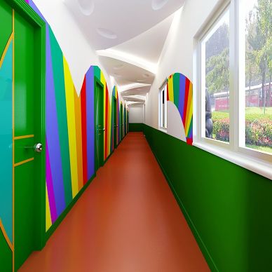 新式幼儿园走廊装饰