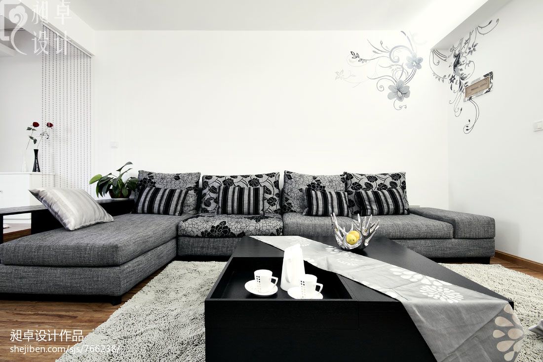 时尚现代风格客厅沙发背景墙效果图