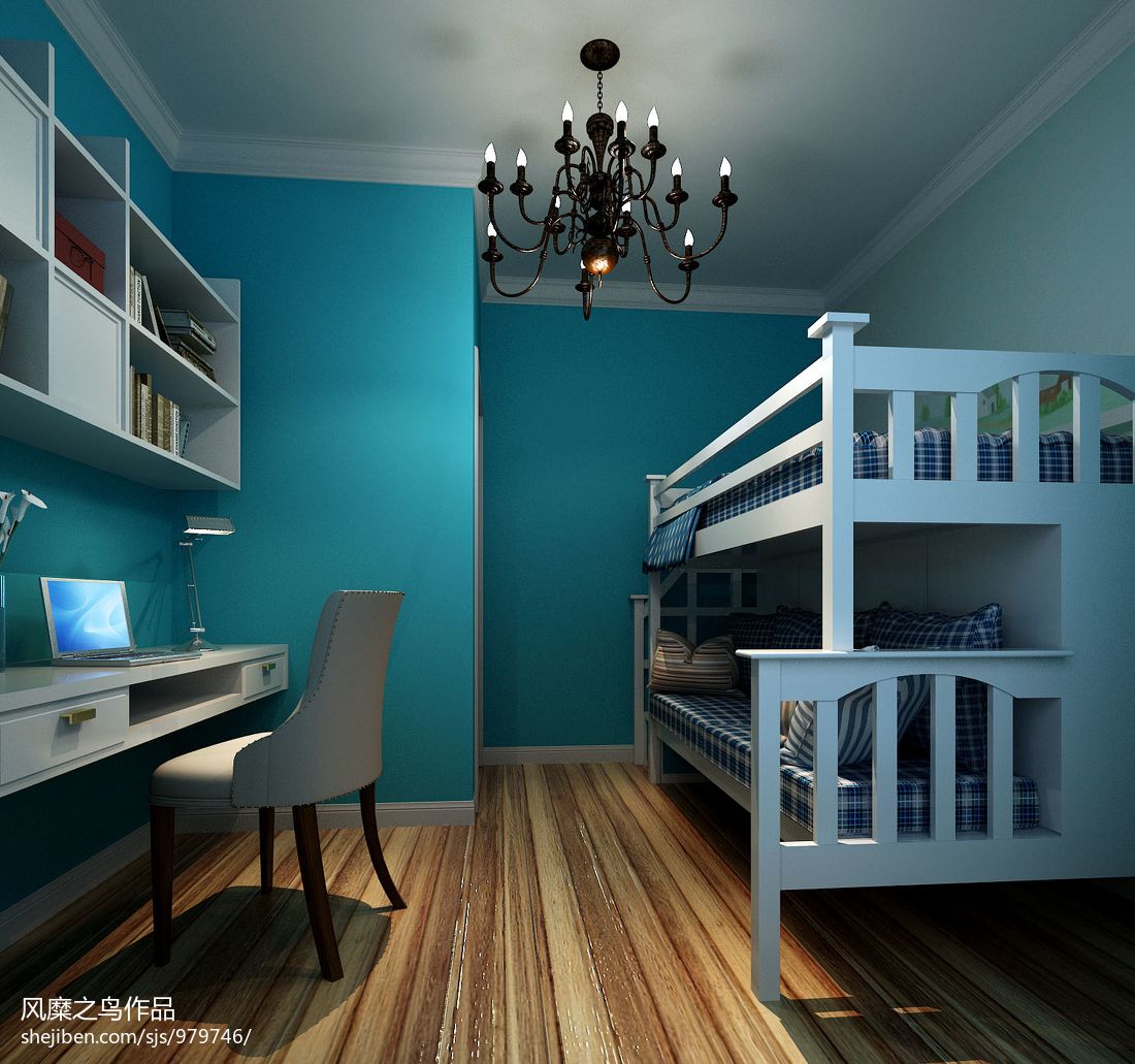 【小房间高低床装修效果图】小户型卧室上下双层床摆放效果图 - 装修公司