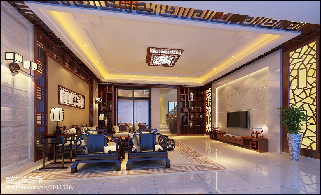 中式风格客厅设计效果图片