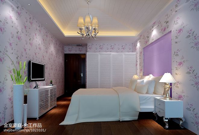 中式卧室背景墙设计装修效果图图片大全