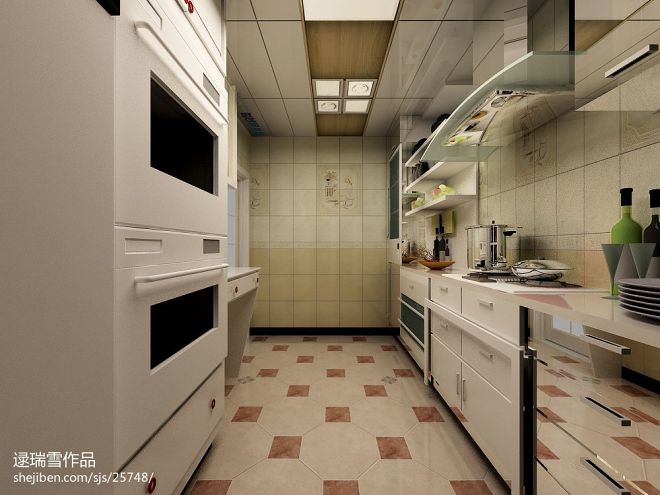 现代三居室厨房效果图