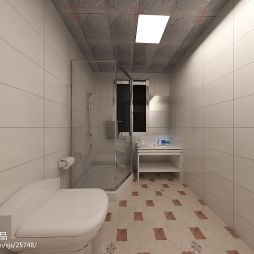 现代三居室卫生间瓷砖装修设计效果图