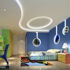 九龙壁现代儿童房科幻吊顶装修设计效果图