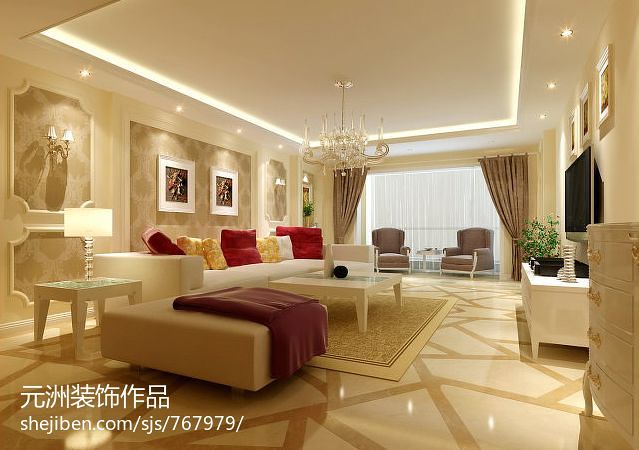 北京华侨城168平米简欧风格经典设计