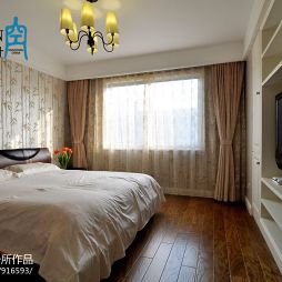 杭州别墅装修一空设计美式卧室装修设计效果图
