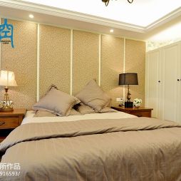 杭州别墅装修一空设计美式卧室时尚灯具装修设计效果图