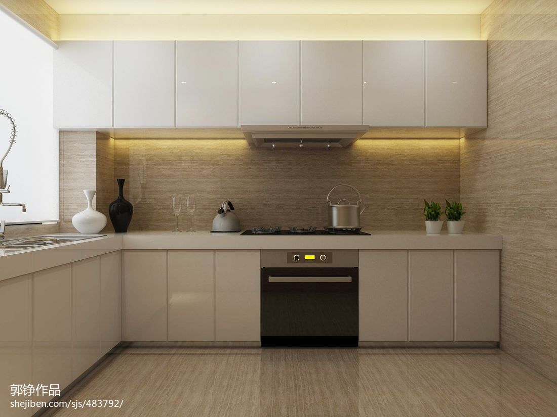 现代简约风室内设计厨房灶台效果图JPG图片素材-编号28972664-图行天下