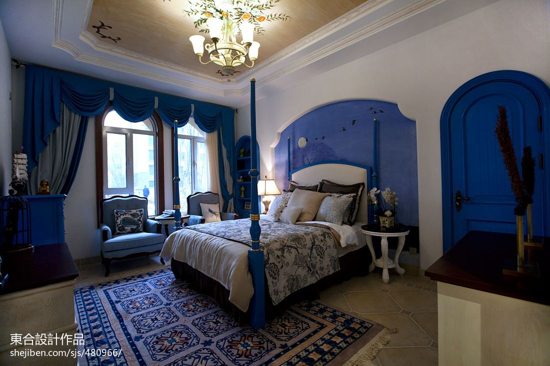 国赫澜山地中海风格卧室设计图
