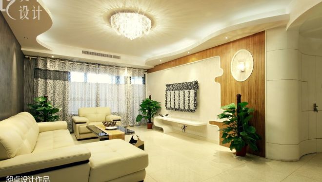 现代风格室内设计—南京金基汇锦凌江 —120平米三室