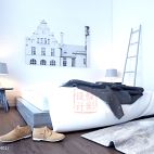 【现代简约风格】白色纯净180平米顶层复式“婚房设计”【蝶影设计原创作品】_1054466