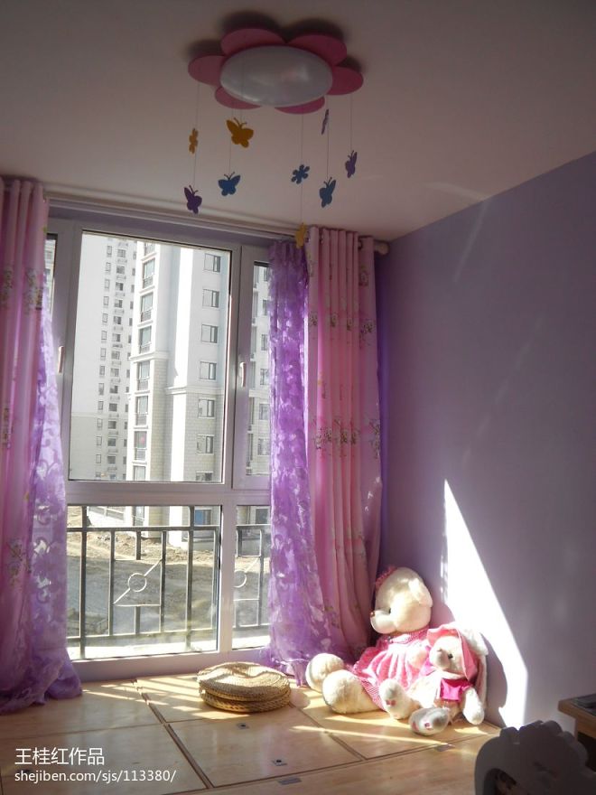 地中海风格家居儿童房紫色系列窗帘装修
