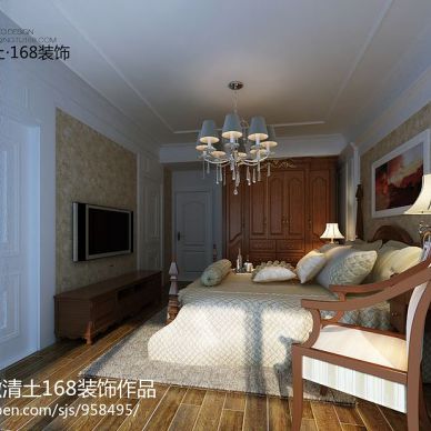 安徽绿城百合公寓卧室装修效果图