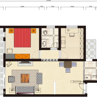 家装单身公寓平面图