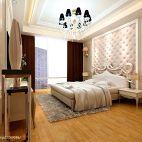 欧式完整家居卧室软包床头背景墙装修设计效果图