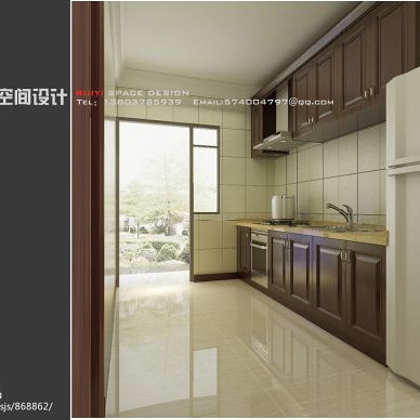 新中式居住空间设计_中式厨房装修设计效果图